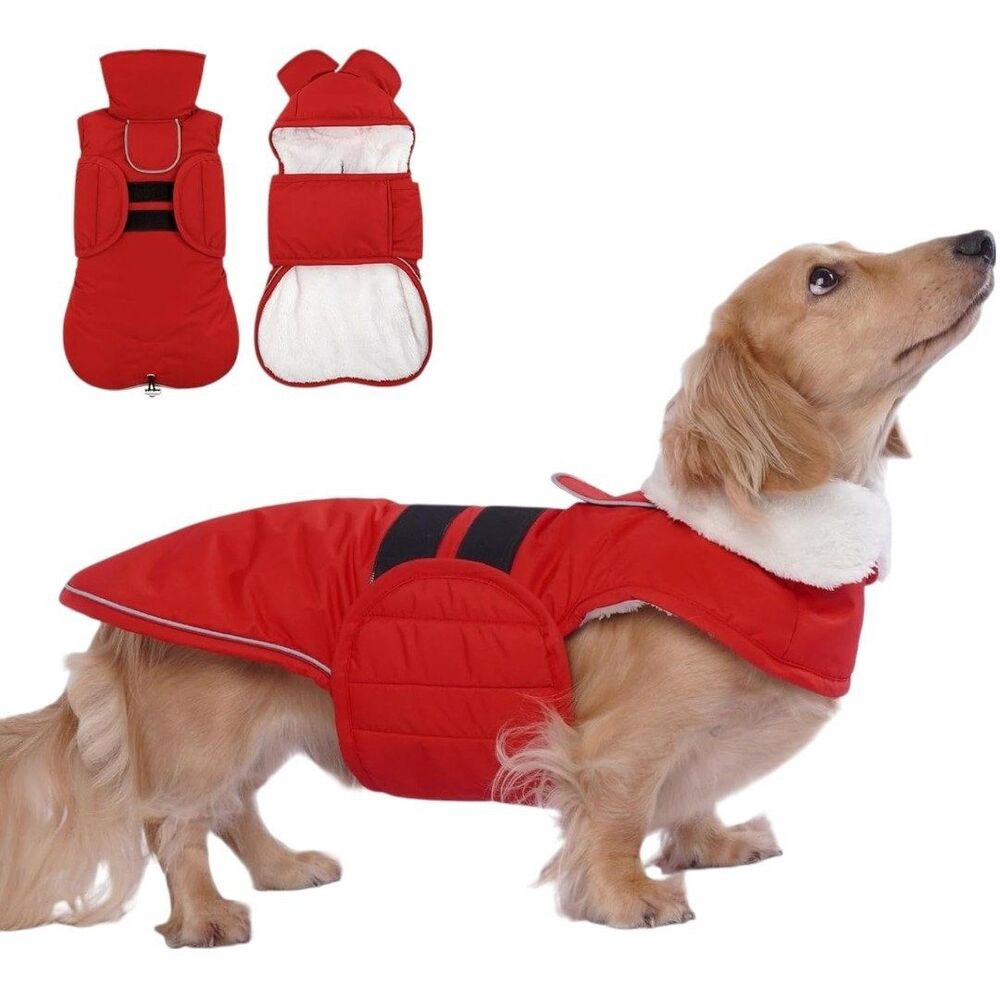 LeLe Pet Dachshund Winter Coat Warm Fleece Lining XXL